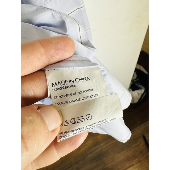 Club Monaco Strawberta Quiet Luxury Striped Shirt Dress Buttons Woman’s 6 GUC - Picture 7 of 9